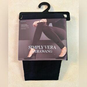 NWT- Simply Vera Vera Wang Black Cotton Leggings